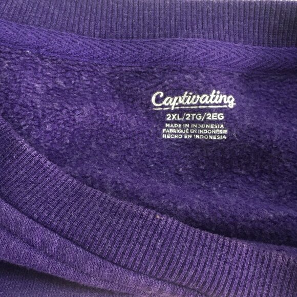 LSU Tigers Pullover Crewneck Sweatshirt Captivating Apparel Women 2XL - Picture 6 of 8